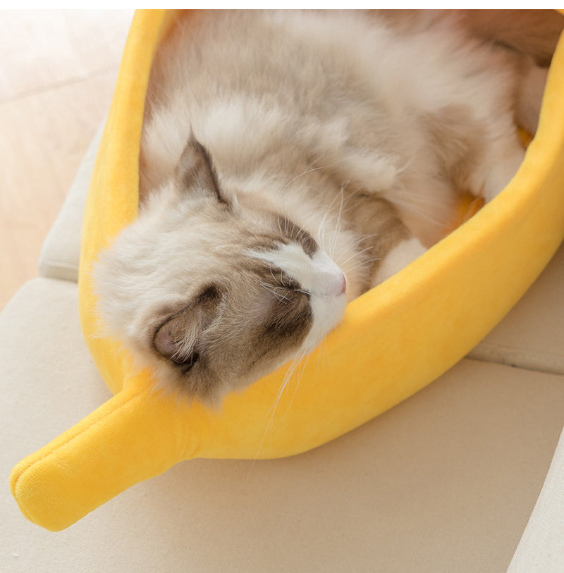 Cama Banana Divertida para Cães e Gatos