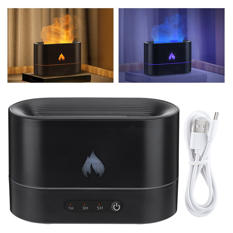 Flame Essential Oil Fragrance Diffuser Air Humidifier Aromatherapy Electric Smell for Home Fire Scent Aroma Diffuser Machine